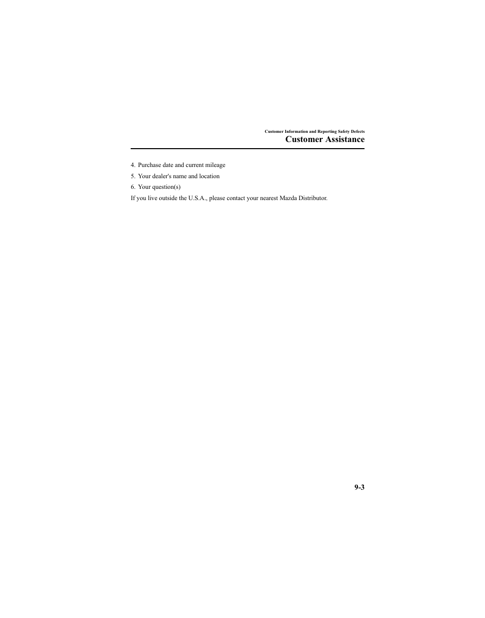 Customer assistance | Mazda 2005 6 SPORTS SEDAN User Manual | Page 307 / 340