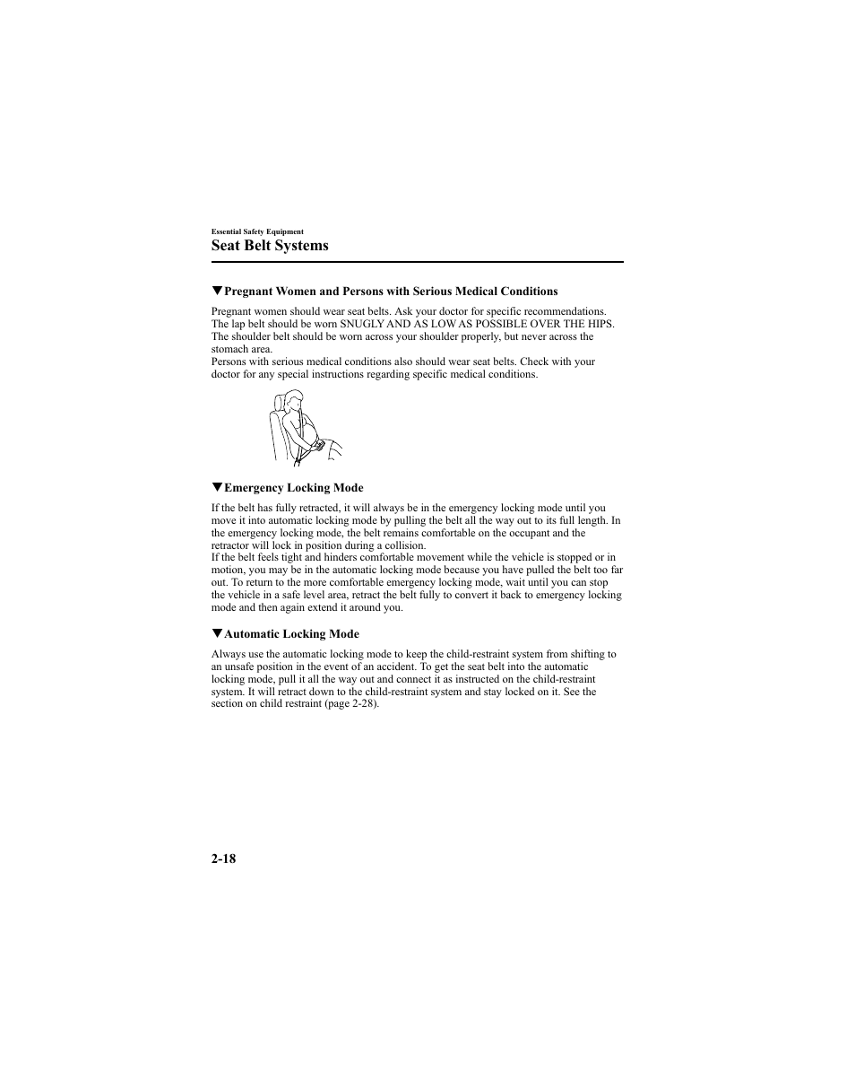 Seat belt systems | Mazda 2005 6 SPORTS SEDAN User Manual | Page 32 / 340