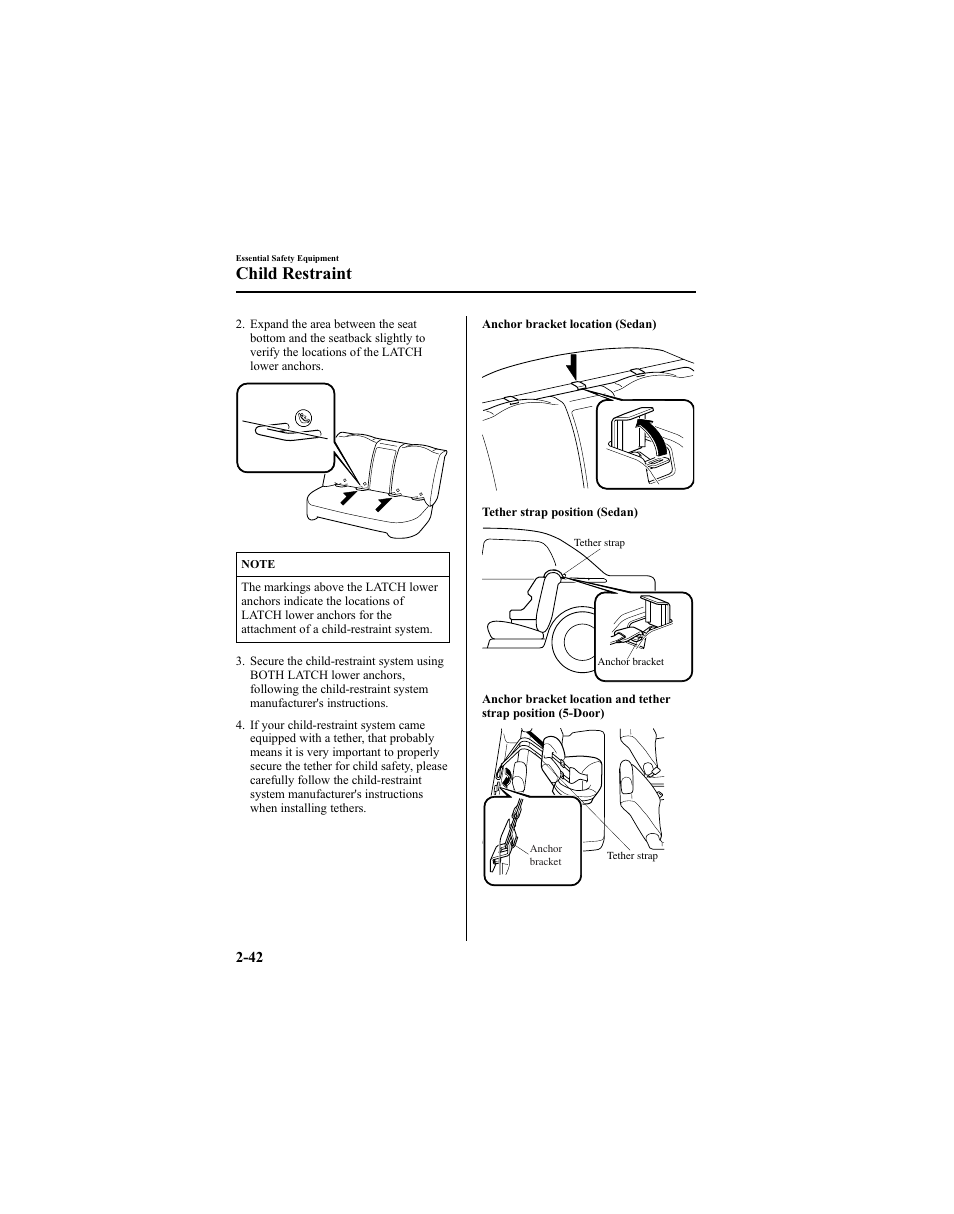 Child restraint | Mazda 2005 6 SPORTS SEDAN User Manual | Page 56 / 340