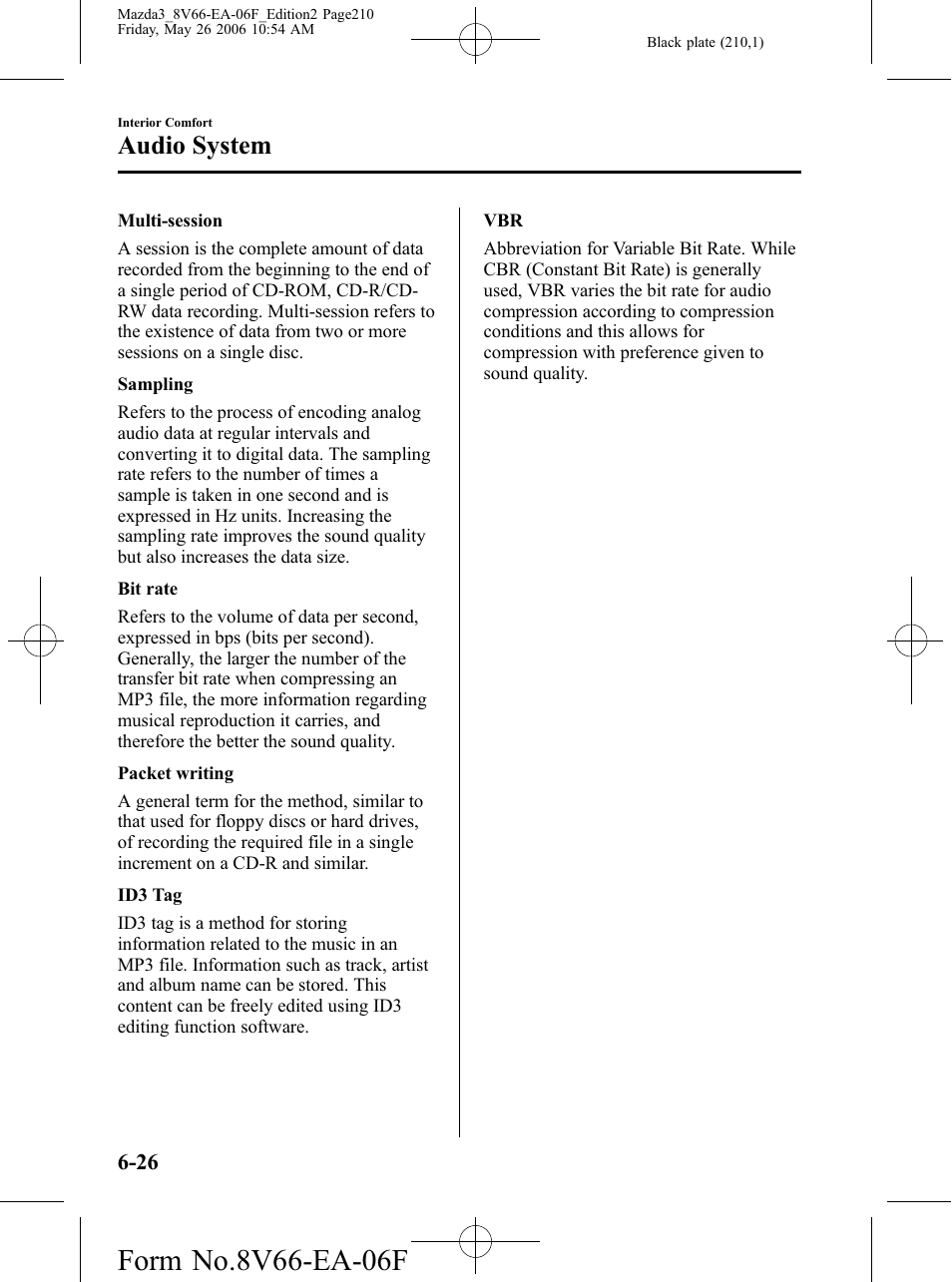 Audio system | Mazda 2007 3 4-DOOR User Manual | Page 211 / 459