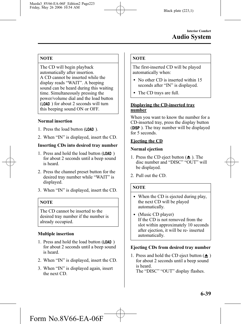 Audio system | Mazda 2007 3 4-DOOR User Manual | Page 224 / 459