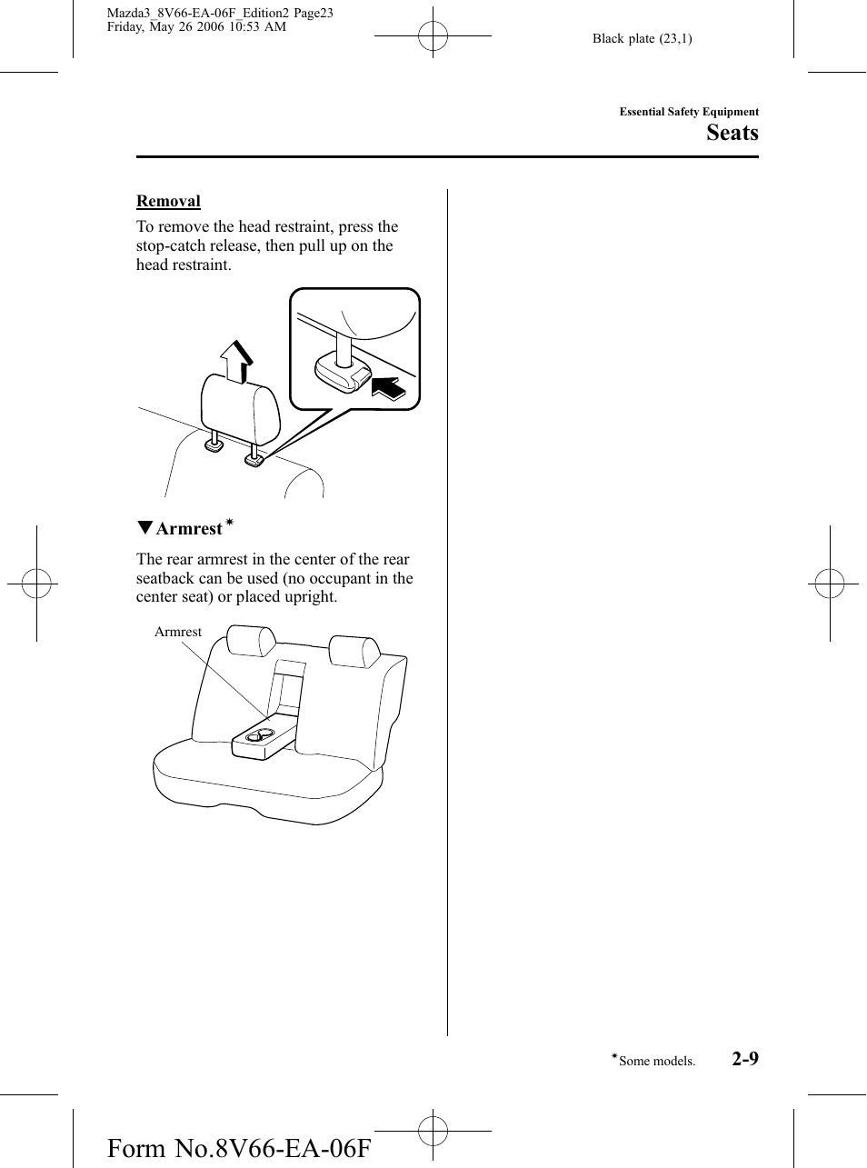 Seats | Mazda 2007 3 4-DOOR User Manual | Page 24 / 459