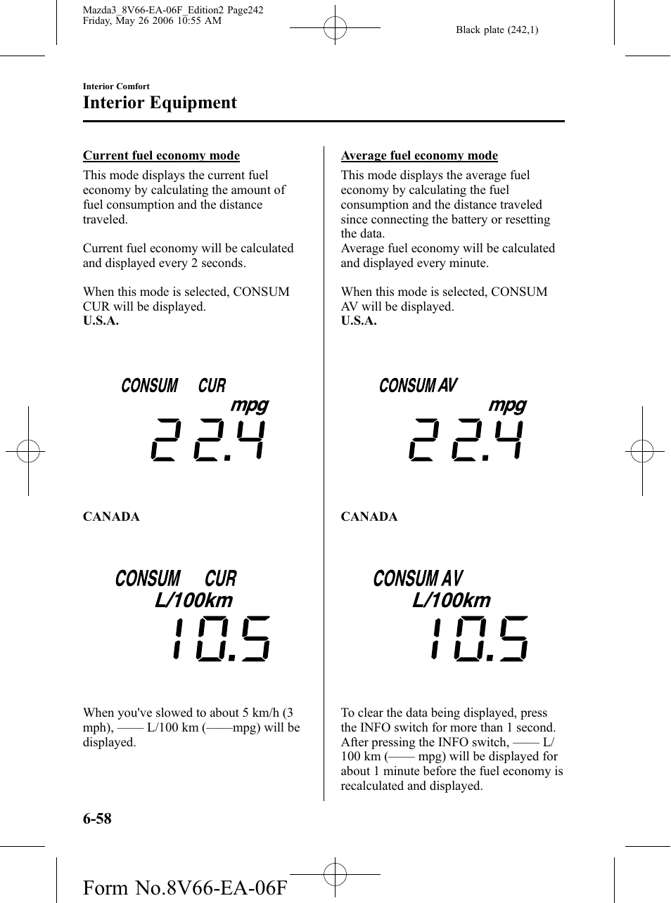 Interior equipment | Mazda 2007 3 4-DOOR User Manual | Page 243 / 459