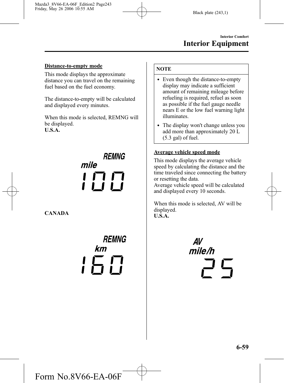 Interior equipment | Mazda 2007 3 4-DOOR User Manual | Page 244 / 459