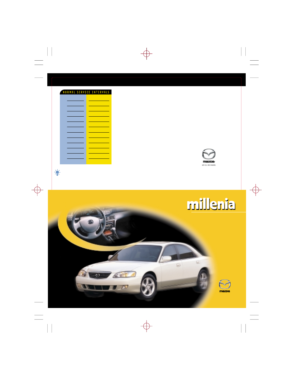 Mazda 2001 Millenia User Manual | 10 pages