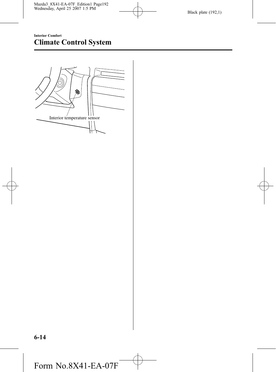 Climate control system | Mazda 2008 SPEED3 User Manual | Page 192 / 394
