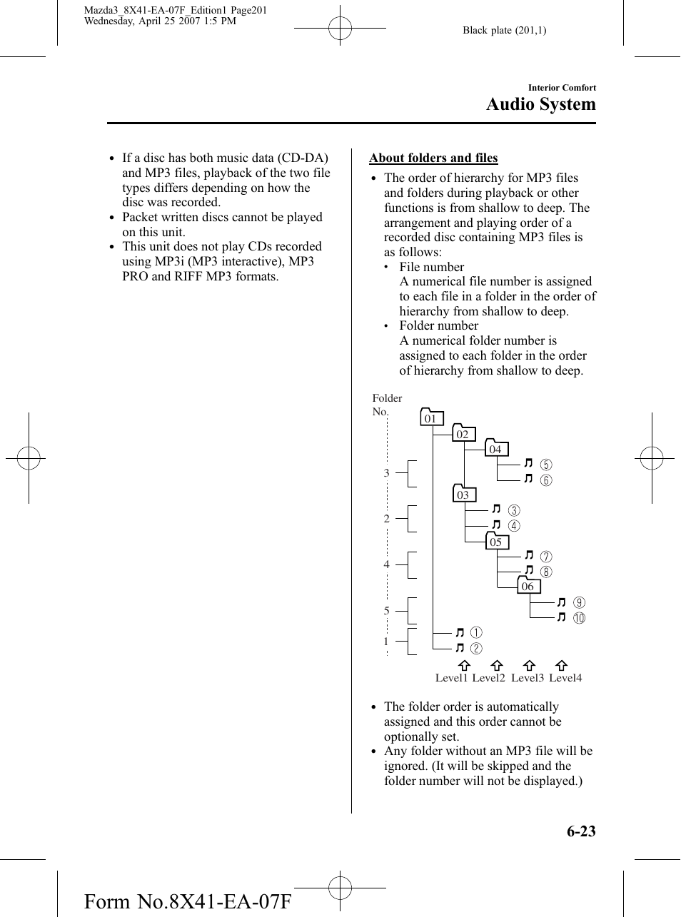 Audio system | Mazda 2008 SPEED3 User Manual | Page 201 / 394
