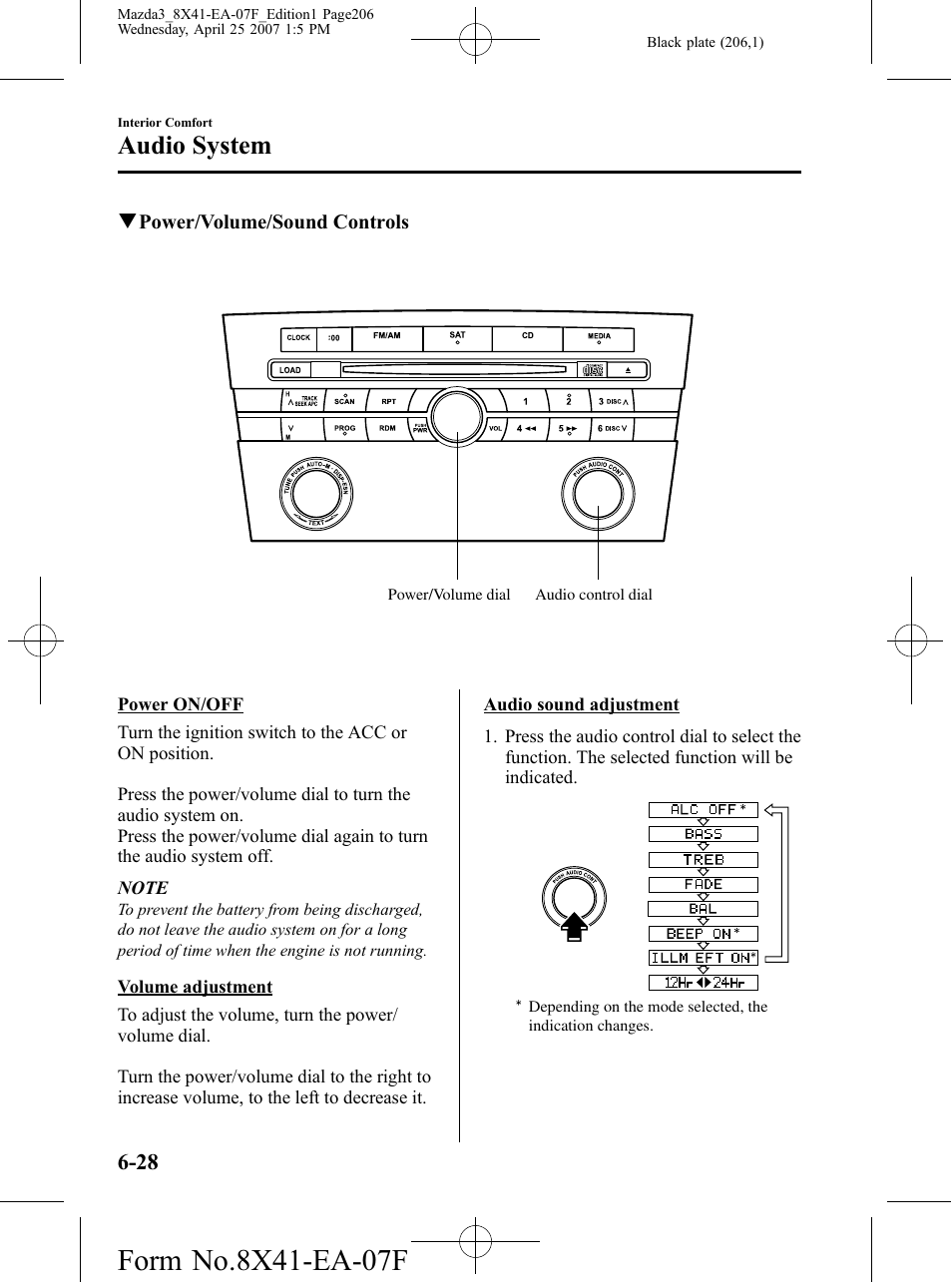 Audio system | Mazda 2008 SPEED3 User Manual | Page 206 / 394