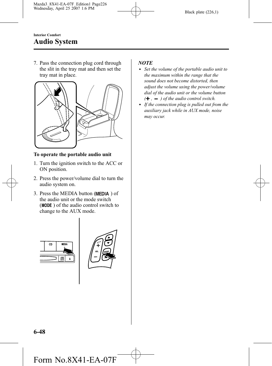 Audio system | Mazda 2008 SPEED3 User Manual | Page 226 / 394