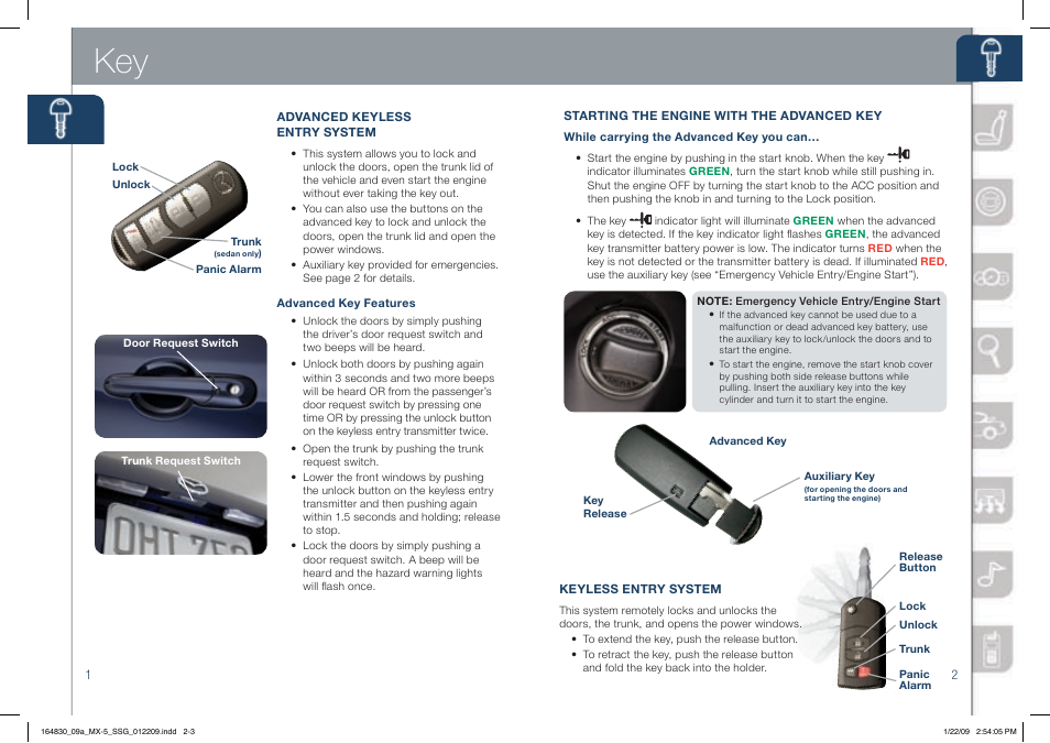 Mazda 2009 MX-5 Miata User Manual | Page 2 / 16