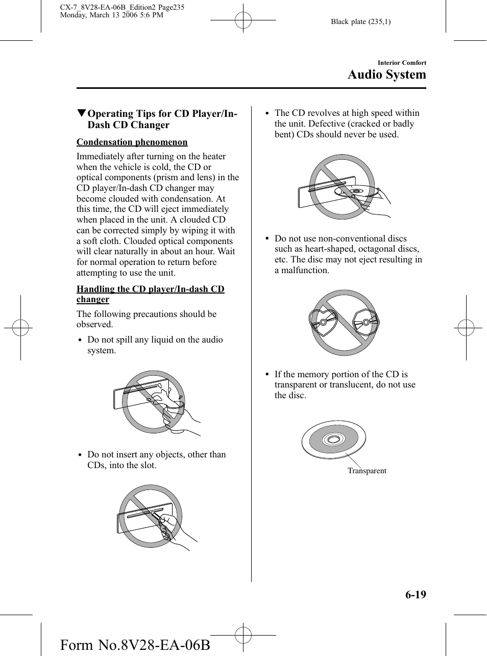 Audio system | Mazda 2007 CX-7 User Manual | Page 235 / 406