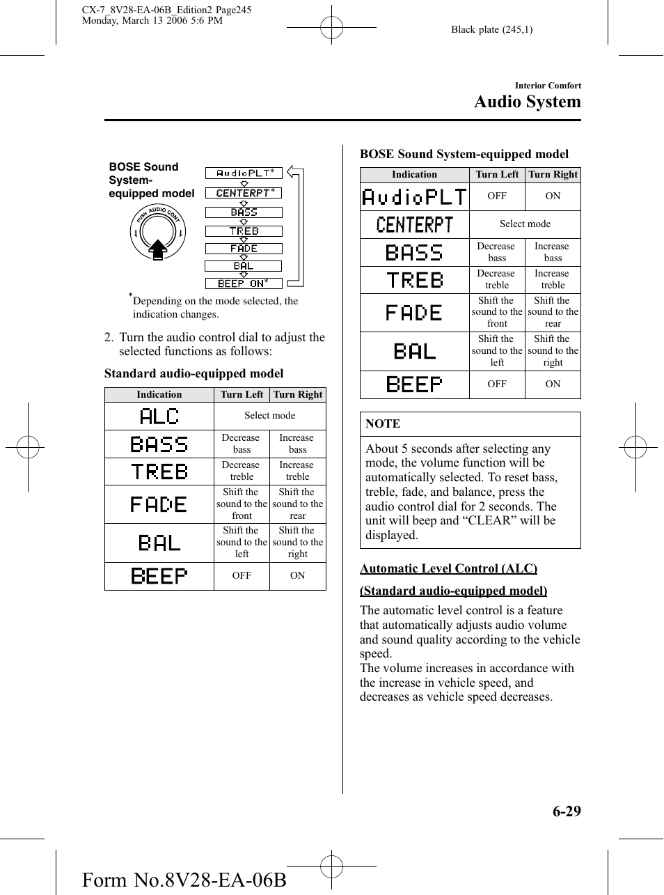 Audio system | Mazda 2007 CX-7 User Manual | Page 245 / 406