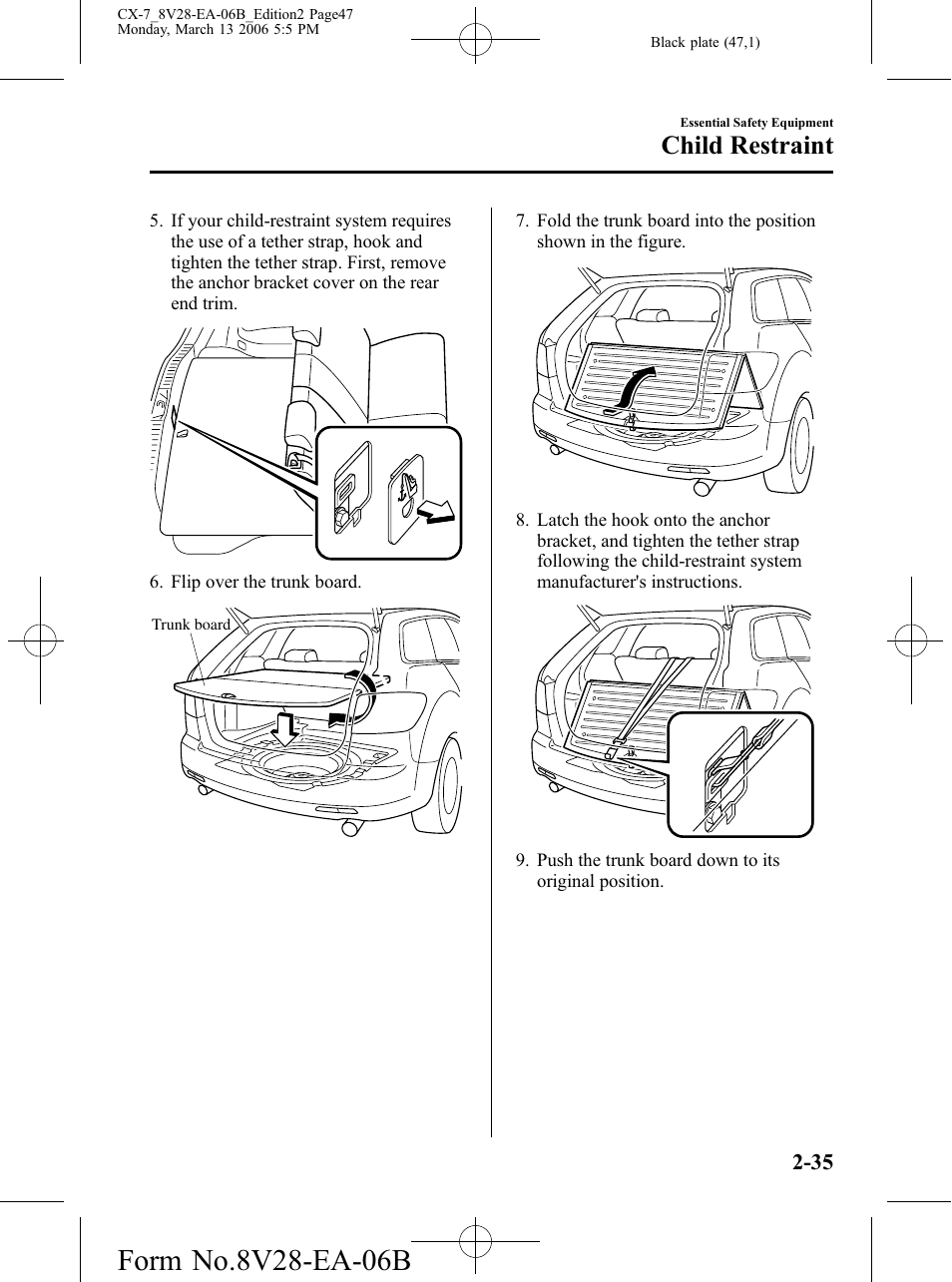 Child restraint | Mazda 2007 CX-7 User Manual | Page 47 / 406