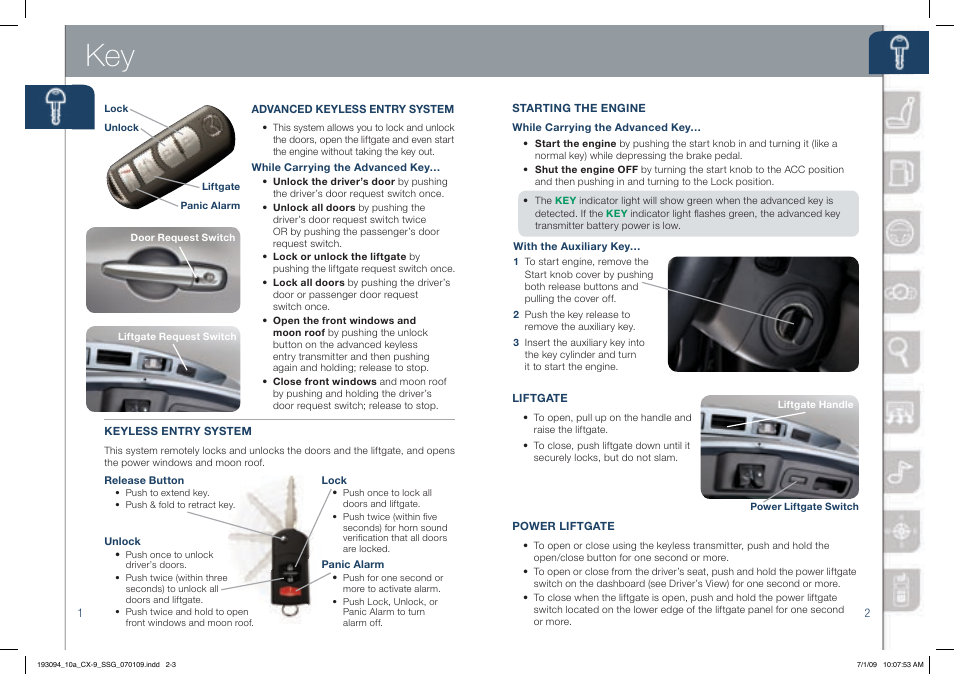 Mazda 2010 CX-9 User Manual | Page 2 / 16