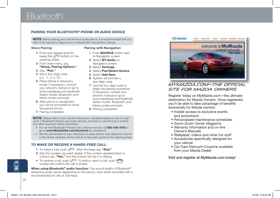 Bluetooth | Mazda 2010 6 User Manual | Page 14 / 16