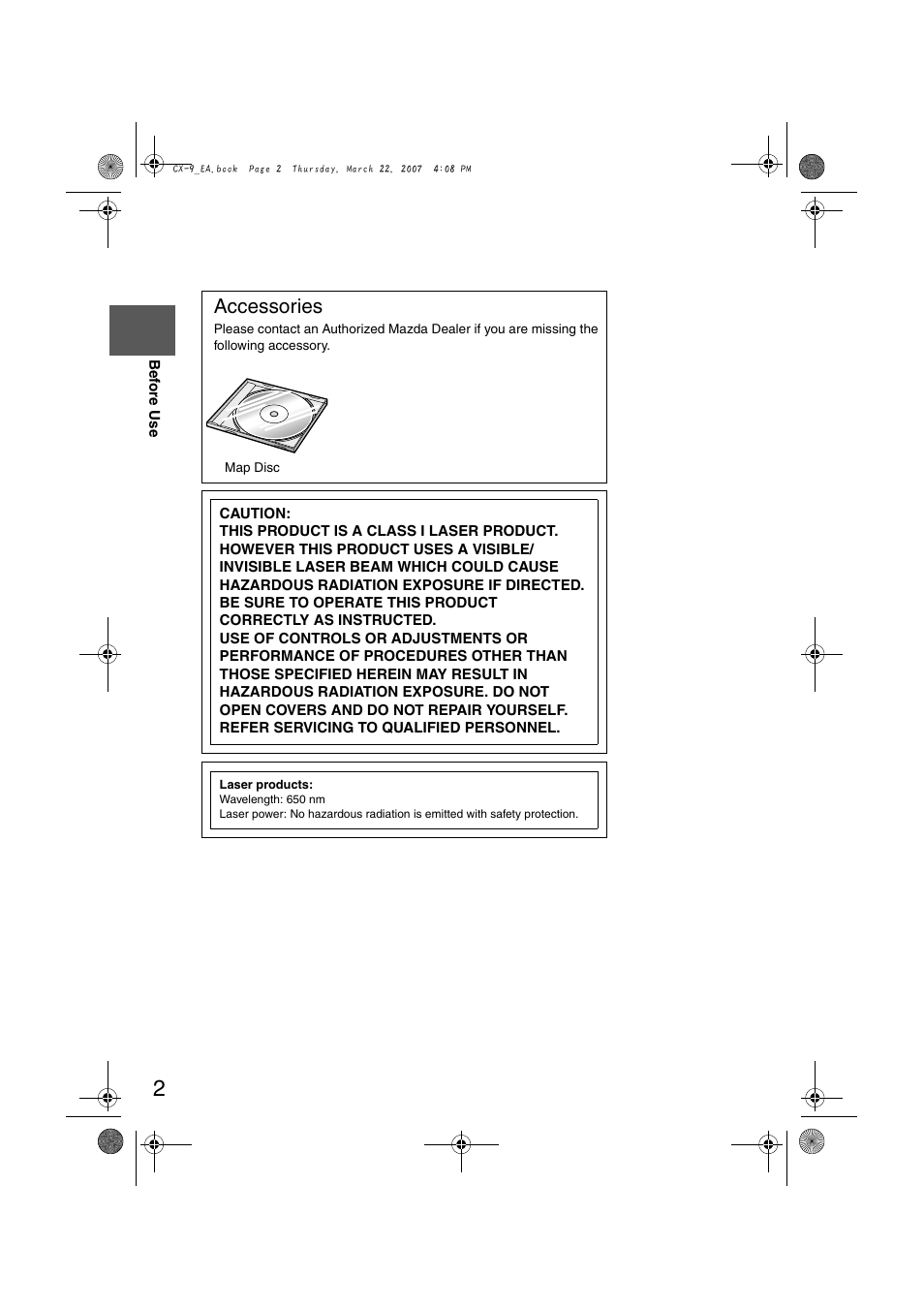 Accessories | Mazda 2008 CX-7 User Manual | Page 412 / 502