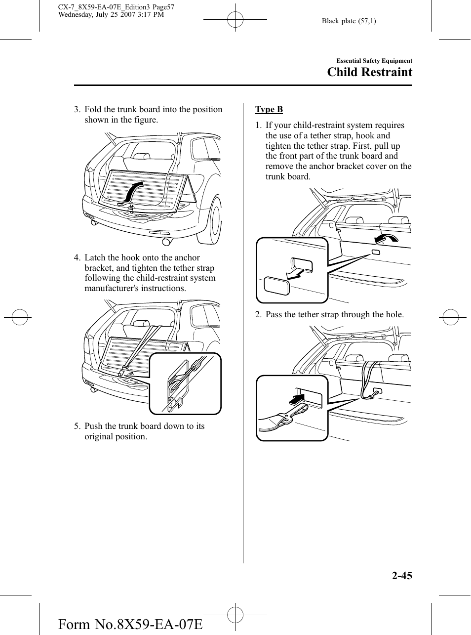 Child restraint | Mazda 2008 CX-7 User Manual | Page 57 / 502