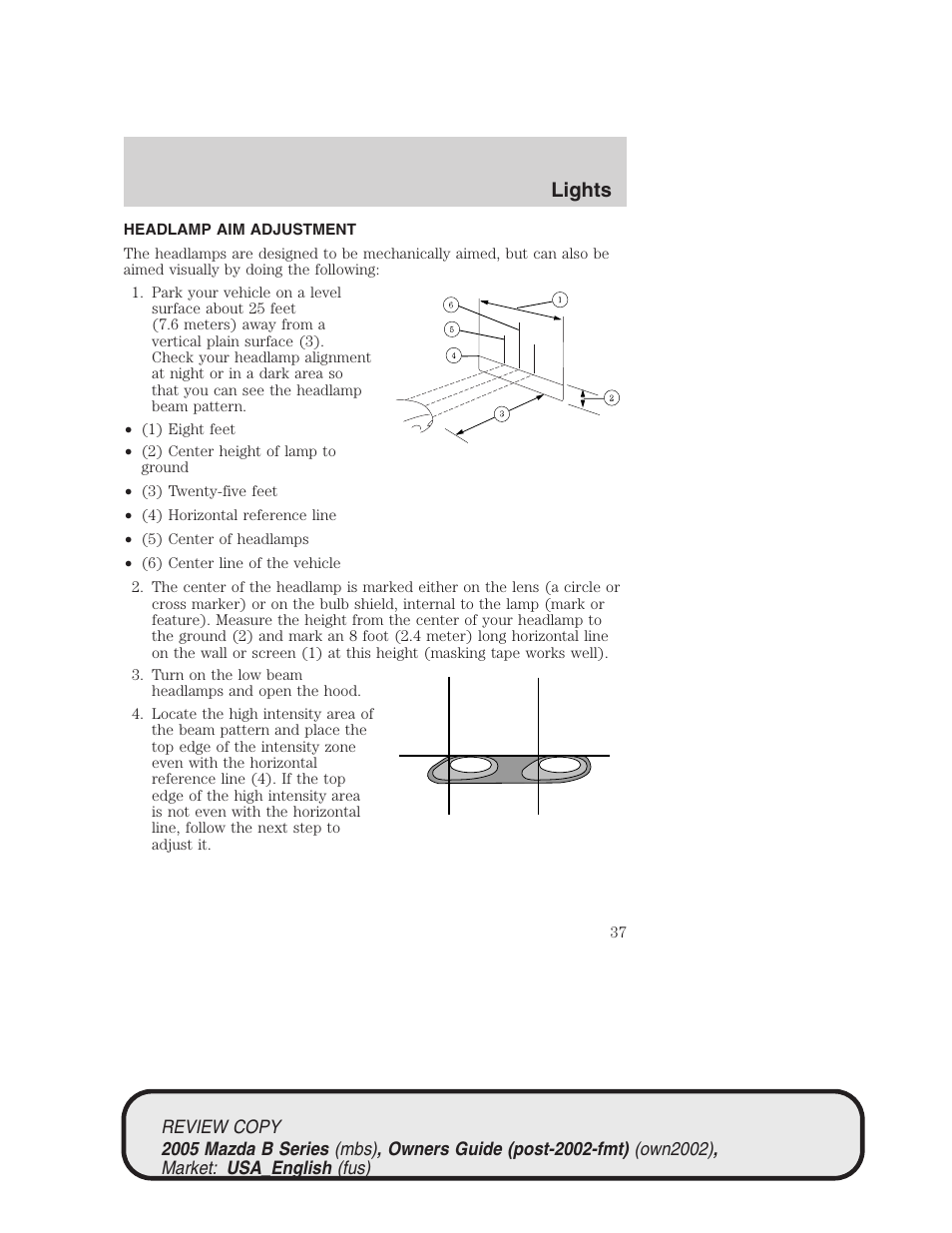 Lights | Mazda 2005 B2300 Truck User Manual | Page 38 / 257