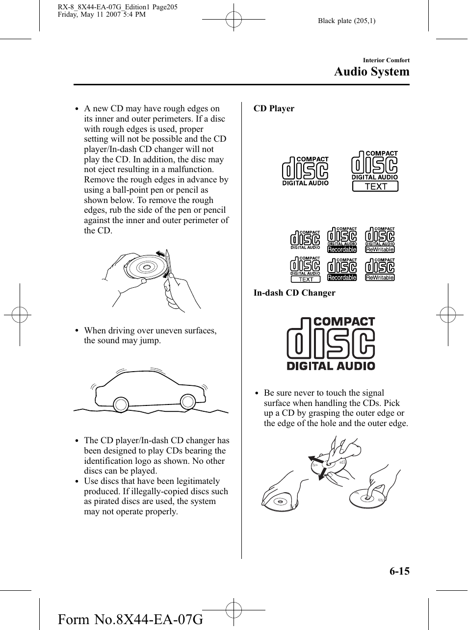 Audio system | Mazda 2008 RX-8 User Manual | Page 205 / 432