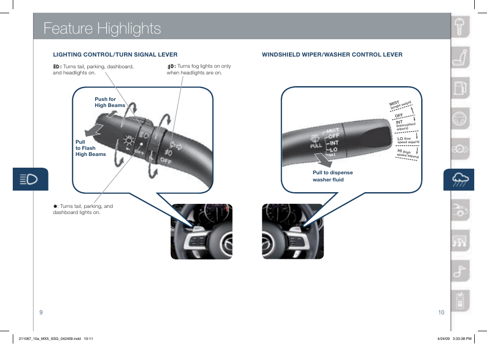 Feature highlights | Mazda 2010 MX-5 Miata User Manual | Page 6 / 16