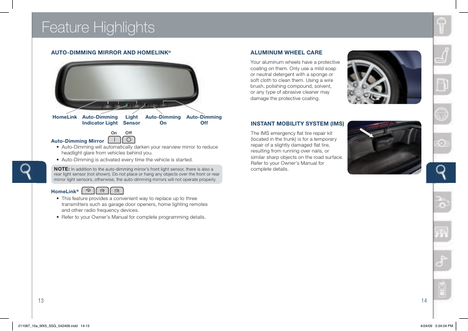 Feature highlights | Mazda 2010 MX-5 Miata User Manual | Page 8 / 16