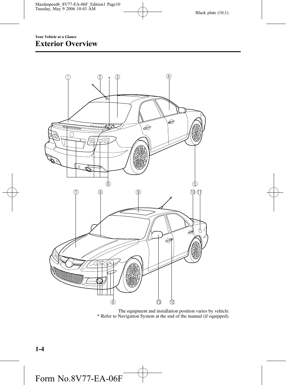 Exterior overview | Mazda 2007 SPEED6 User Manual | Page 11 / 413