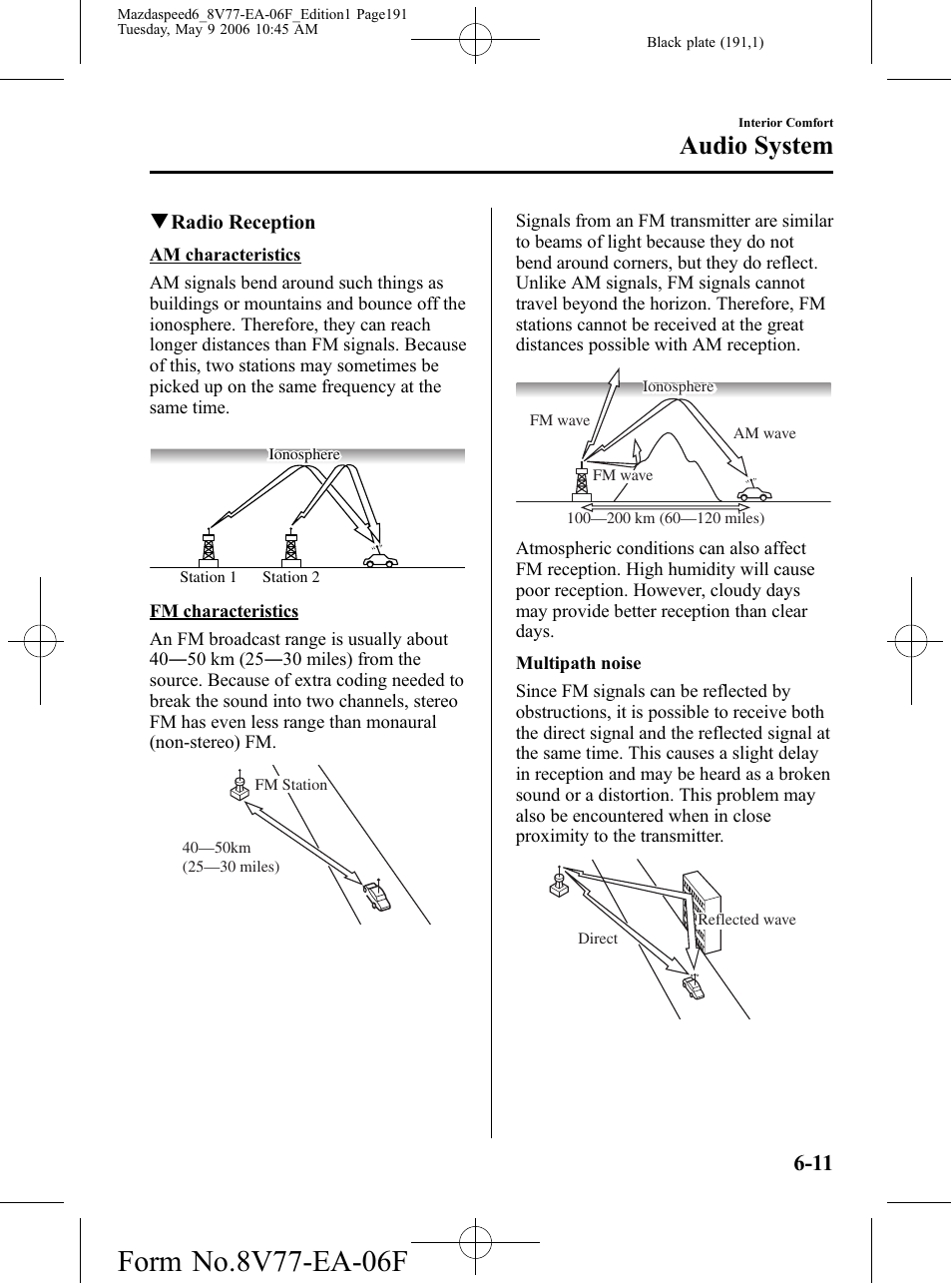 Audio system | Mazda 2007 SPEED6 User Manual | Page 192 / 413