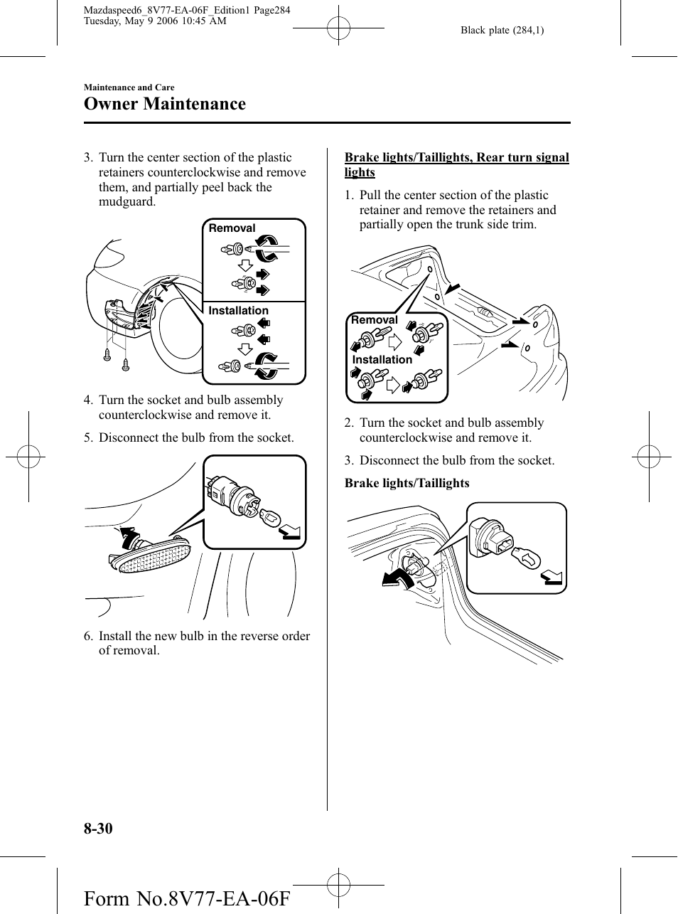 Owner maintenance | Mazda 2007 SPEED6 User Manual | Page 285 / 413