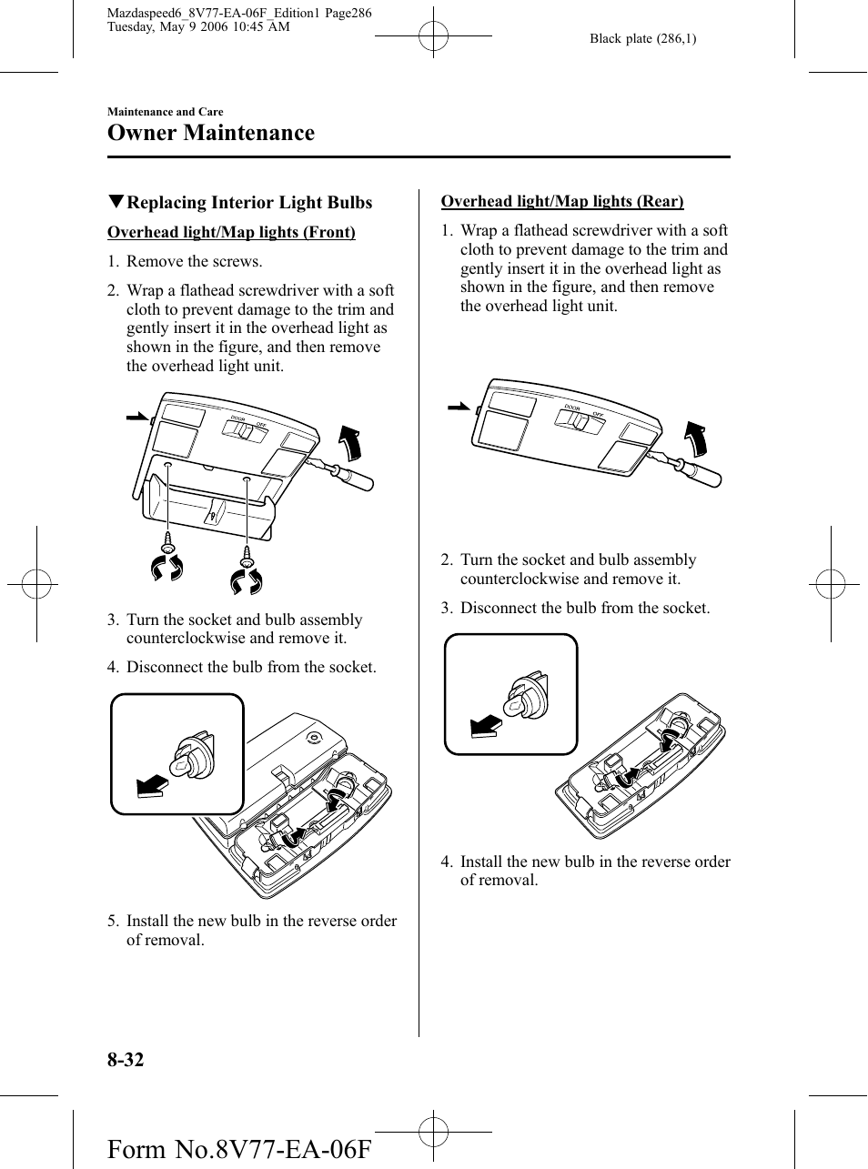 Owner maintenance | Mazda 2007 SPEED6 User Manual | Page 287 / 413