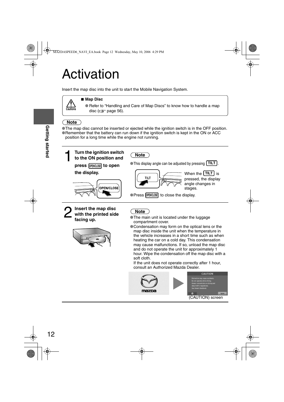 Activation | Mazda 2007 SPEED6 User Manual | Page 369 / 413