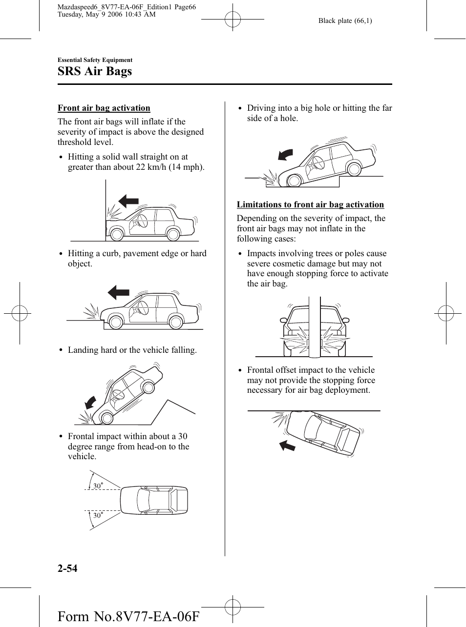 Srs air bags | Mazda 2007 SPEED6 User Manual | Page 67 / 413