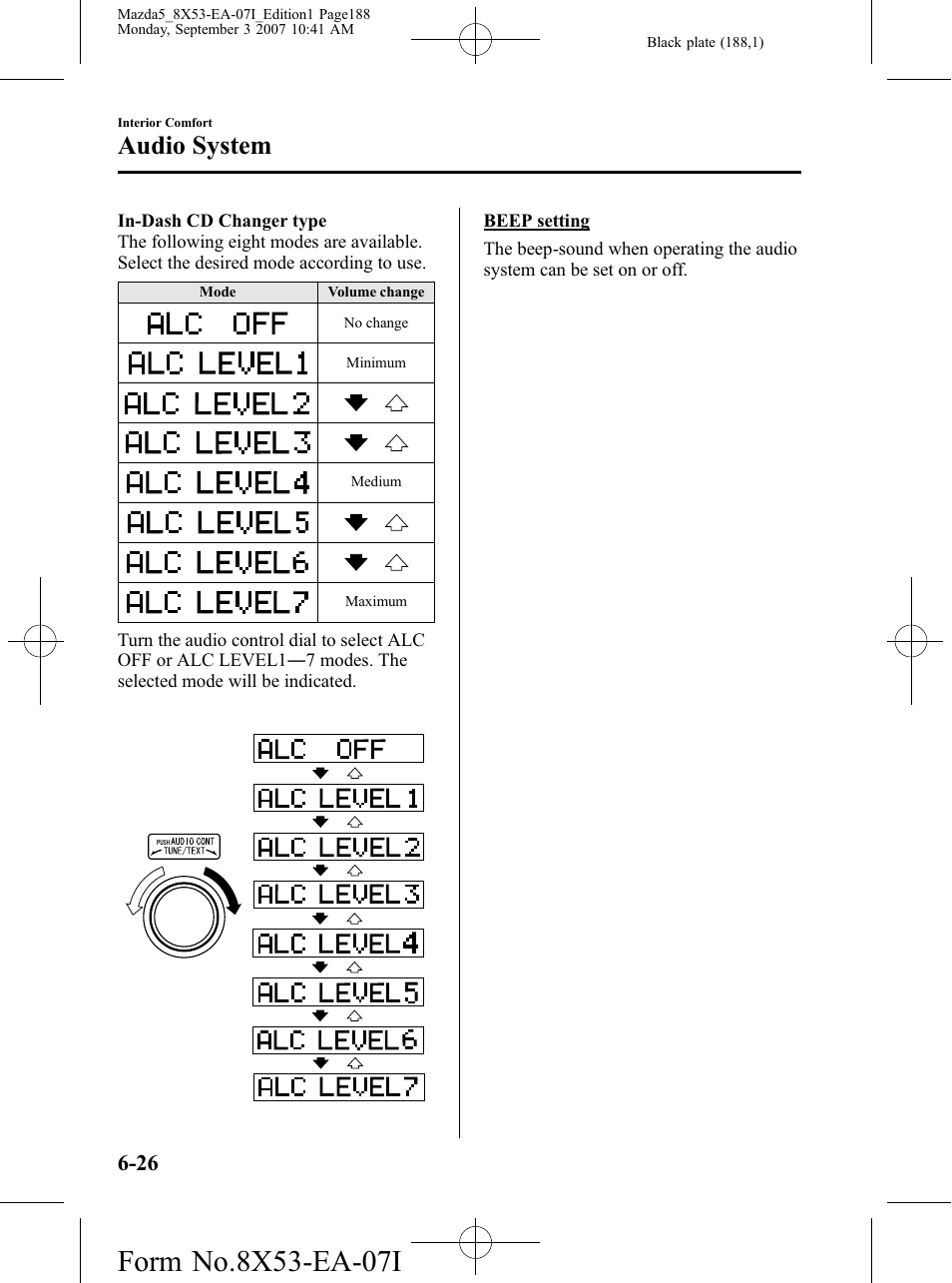 Audio system | Mazda 2008 5 User Manual | Page 188 / 376