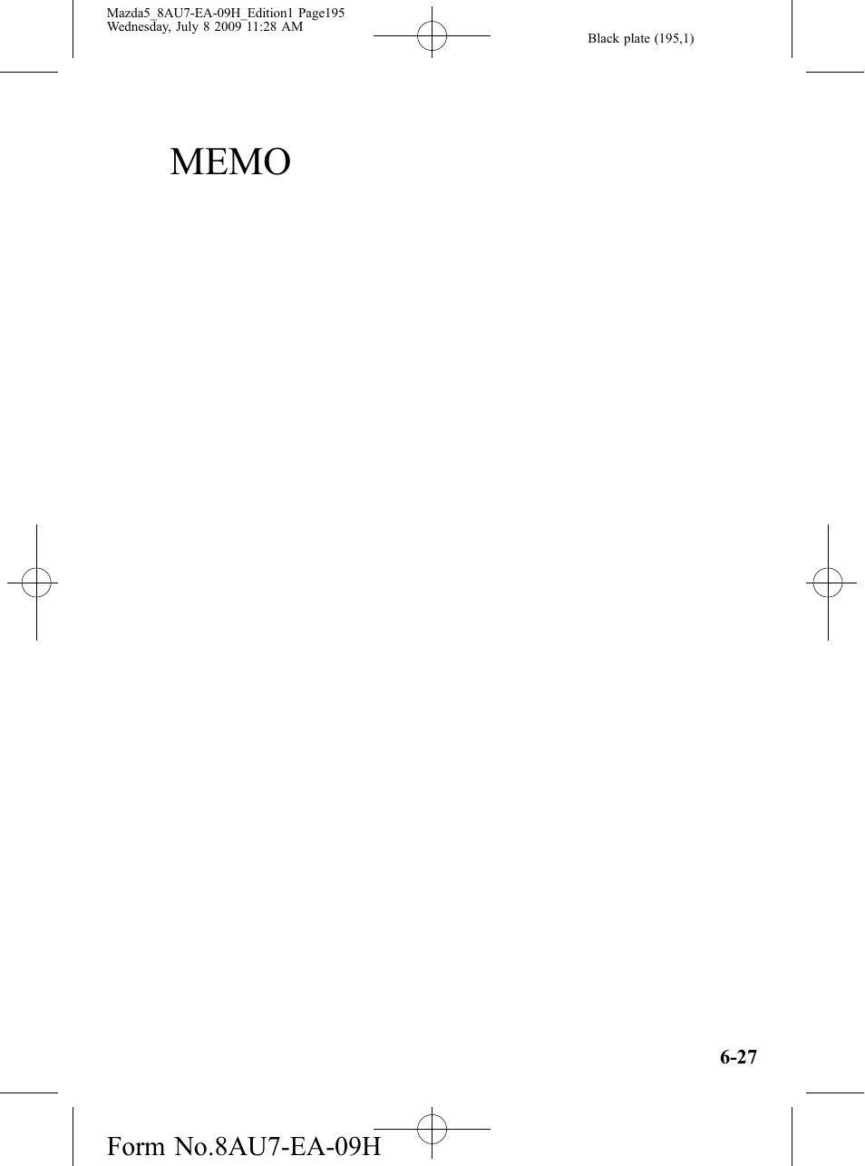 Form no.8au7-ea-09h | Mazda 2010 5 User Manual | Page 195 / 388