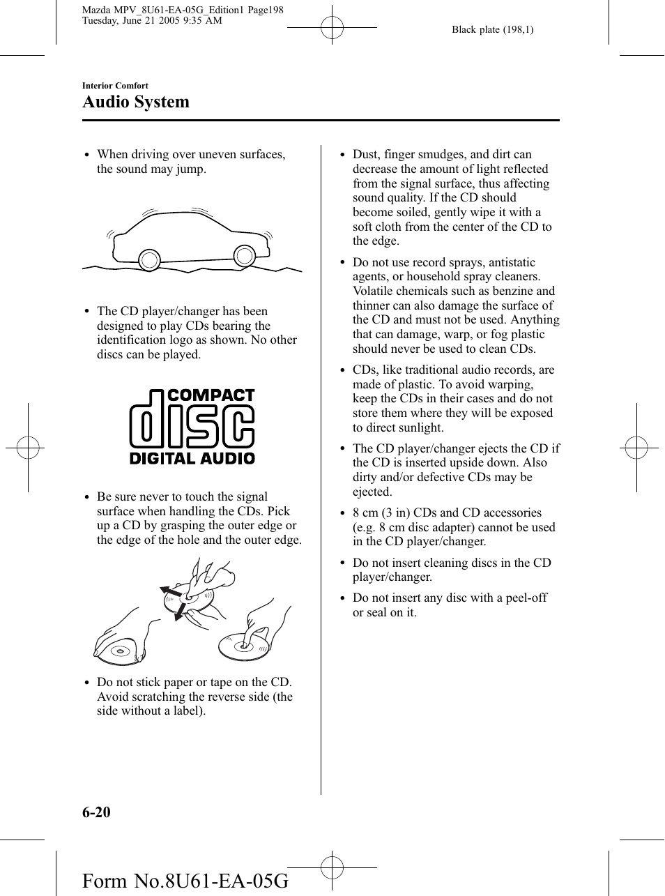 Audio system | Mazda 2006 MPV User Manual | Page 198 / 364