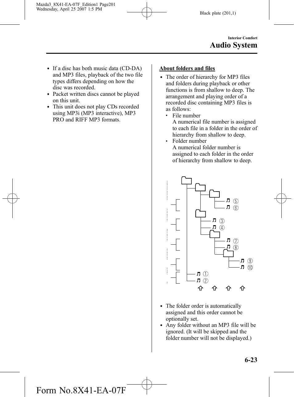 Audio system | Mazda 2008 3 4-DOOR User Manual | Page 201 / 452