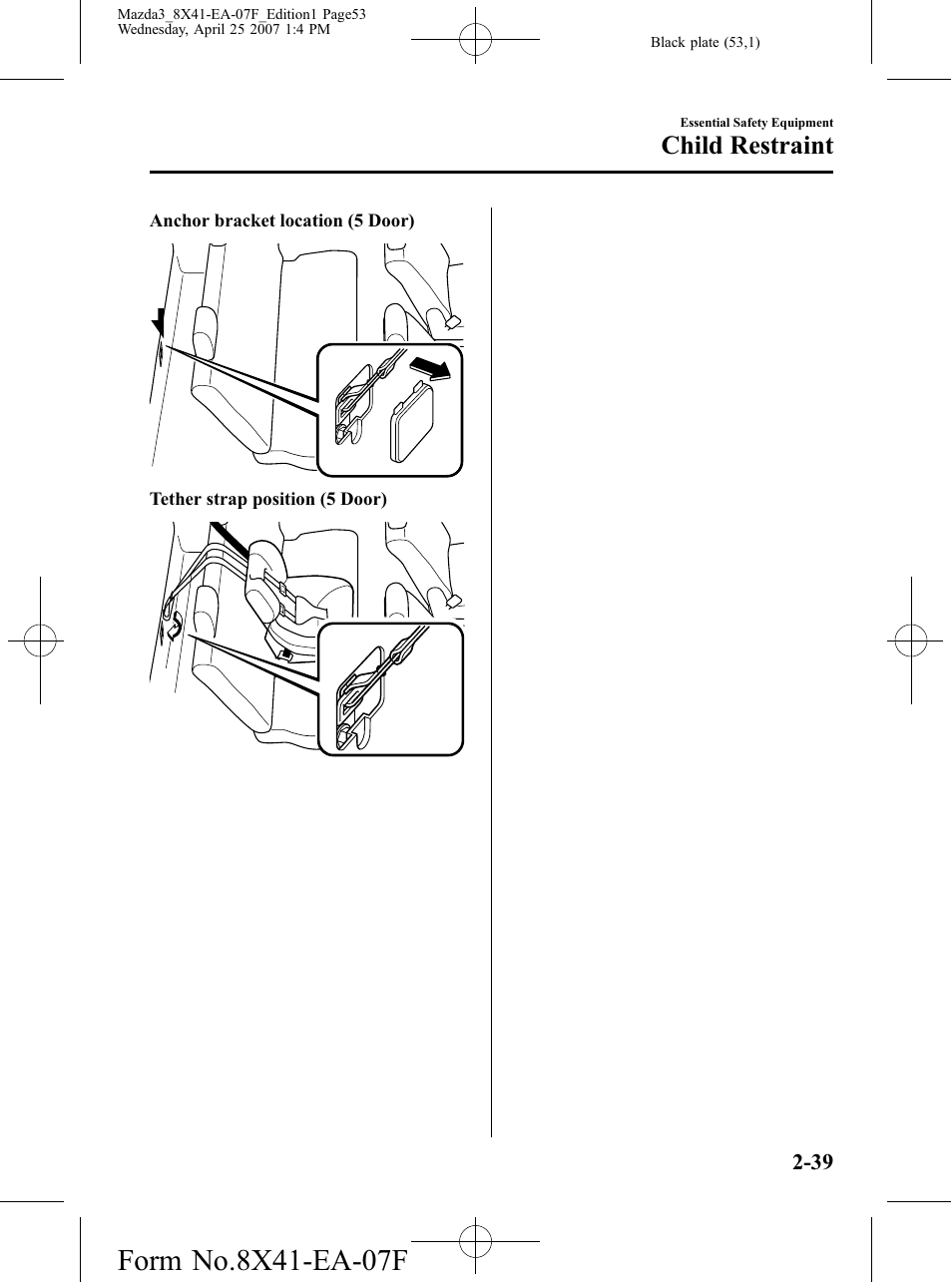 Child restraint | Mazda 2008 3 4-DOOR User Manual | Page 53 / 452