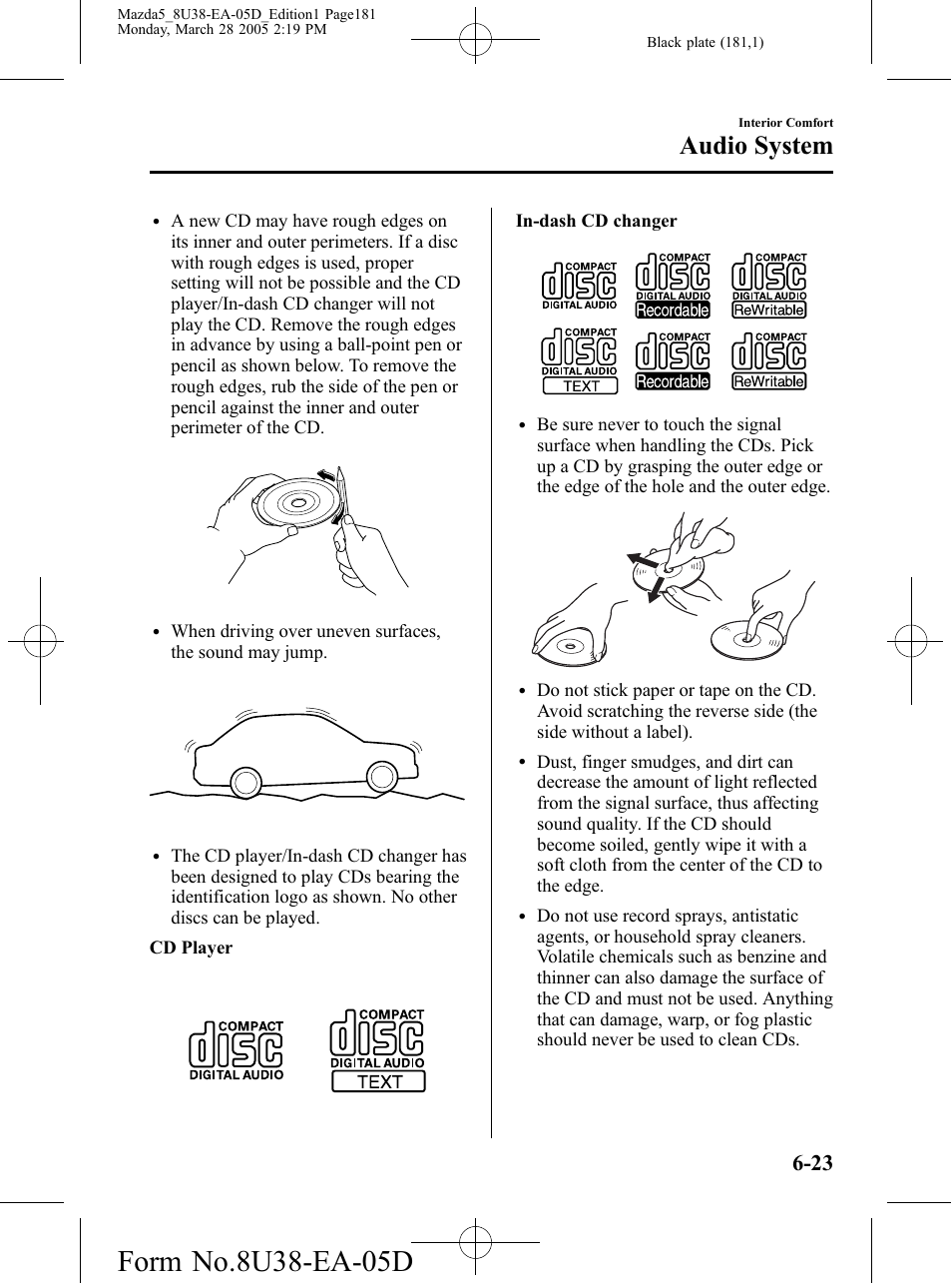 Audio system | Mazda 2006 5 User Manual | Page 181 / 388