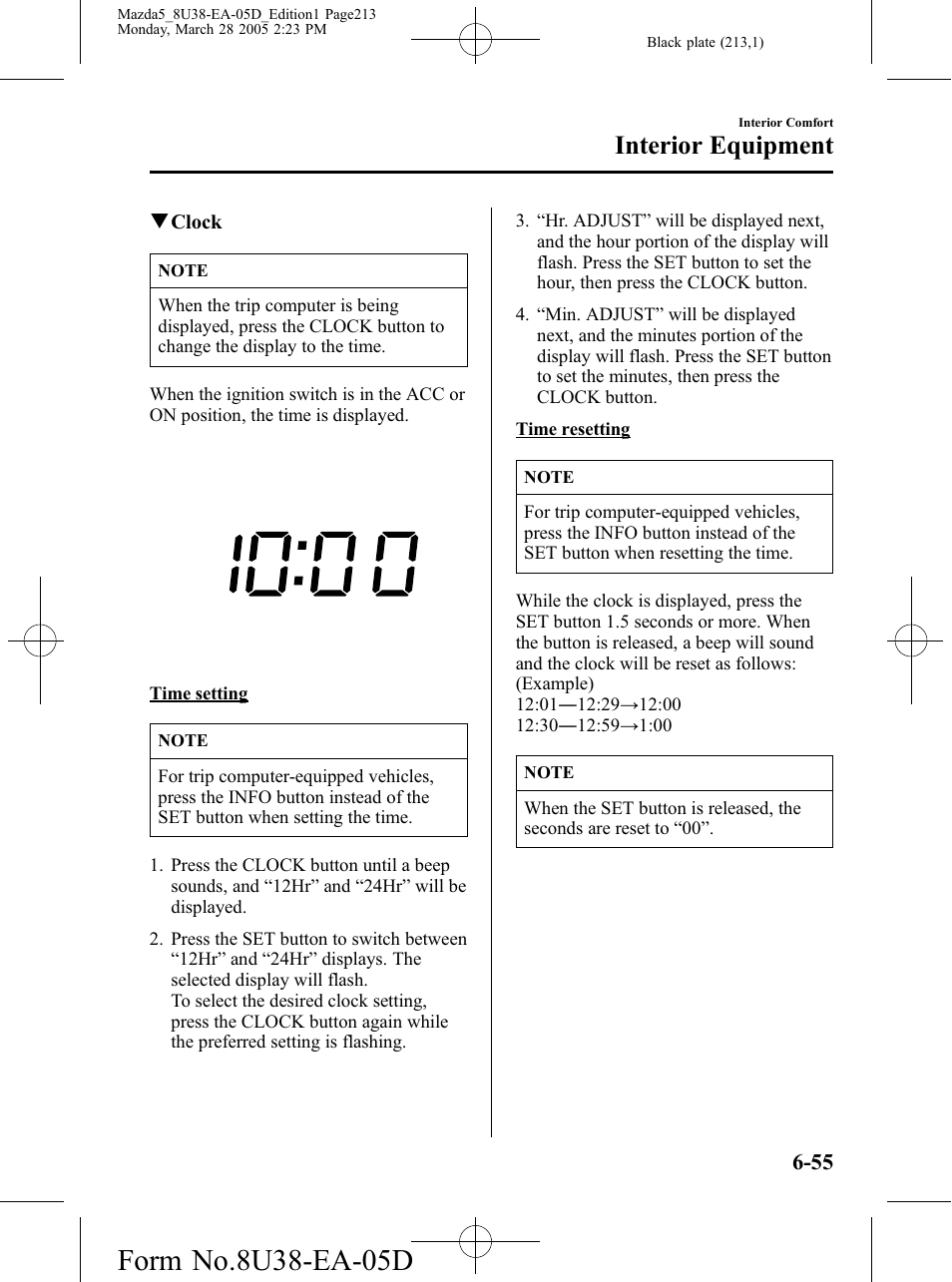 Interior equipment | Mazda 2006 5 User Manual | Page 213 / 388