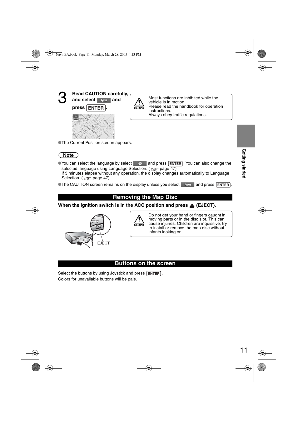 Removing the map disc buttons on the screen | Mazda 2006 5 User Manual | Page 343 / 388