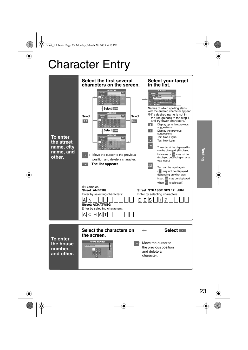 Character entry, Select the characters on the screen. select | Mazda 2006 5 User Manual | Page 355 / 388