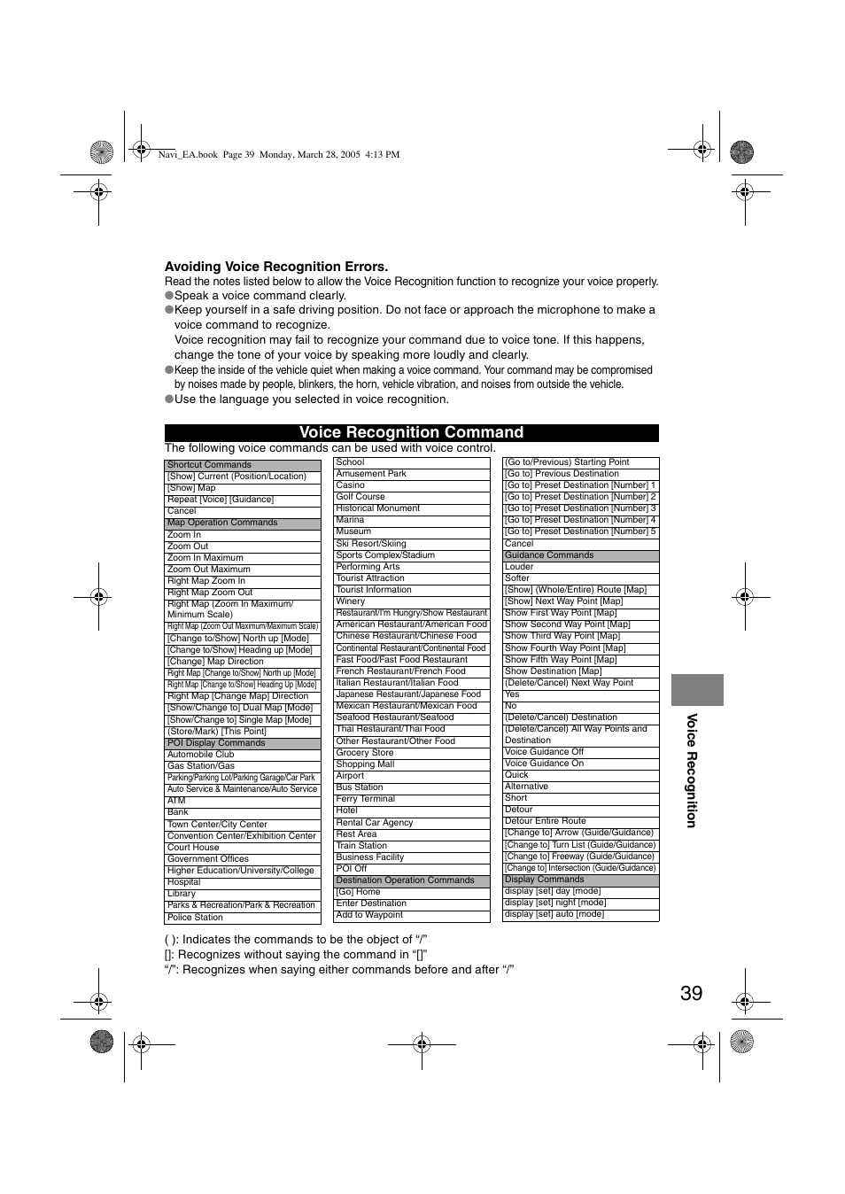 Voice recognition command | Mazda 2006 5 User Manual | Page 371 / 388