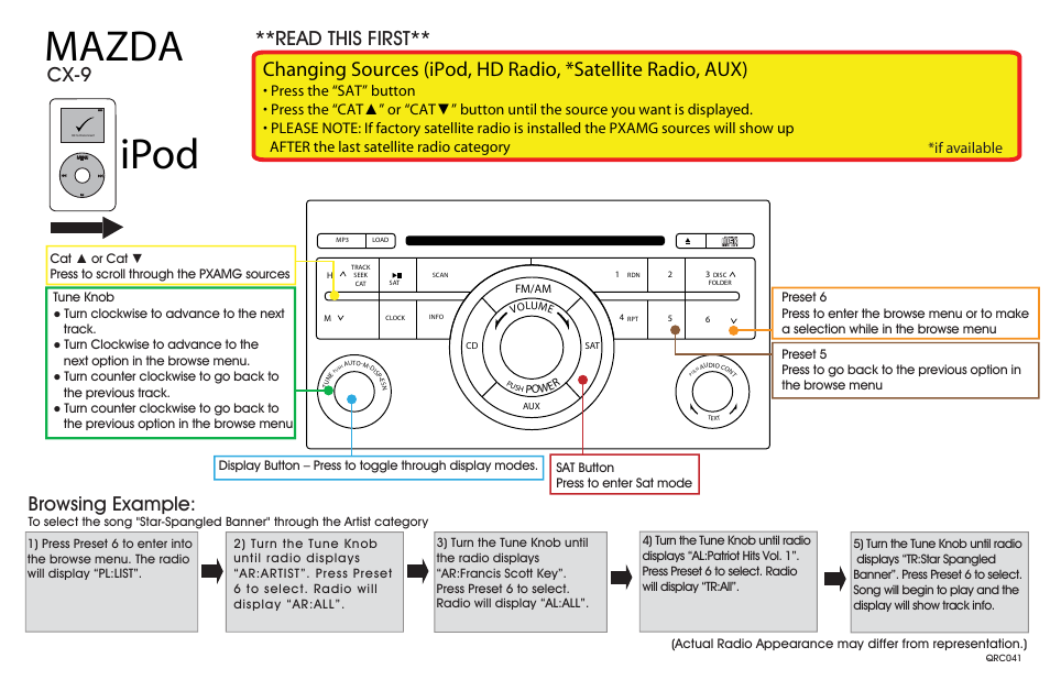 Mazda CX-9 User Manual | 2 pages