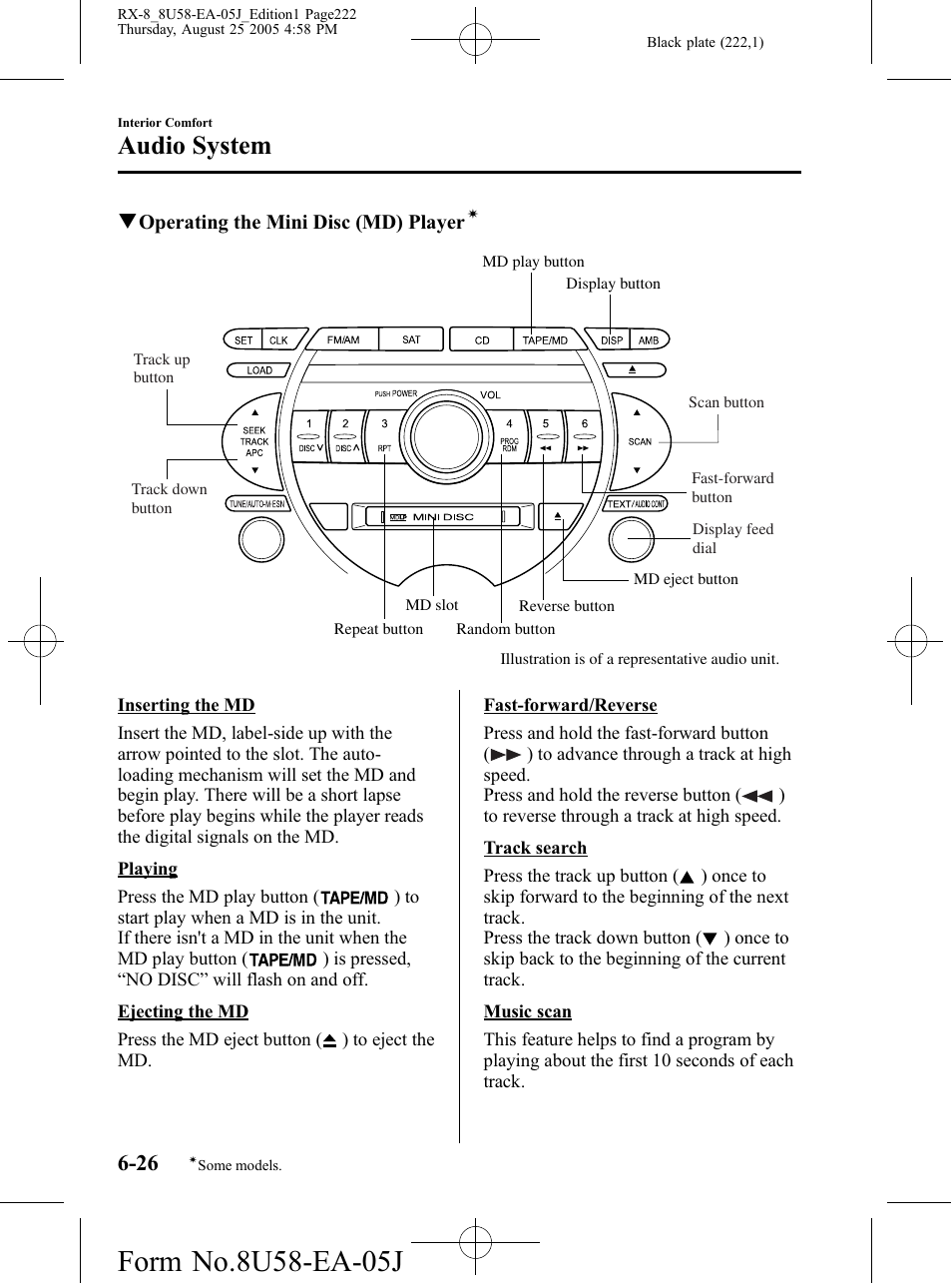 Audio system | Mazda 2006 RX-8 User Manual | Page 222 / 434