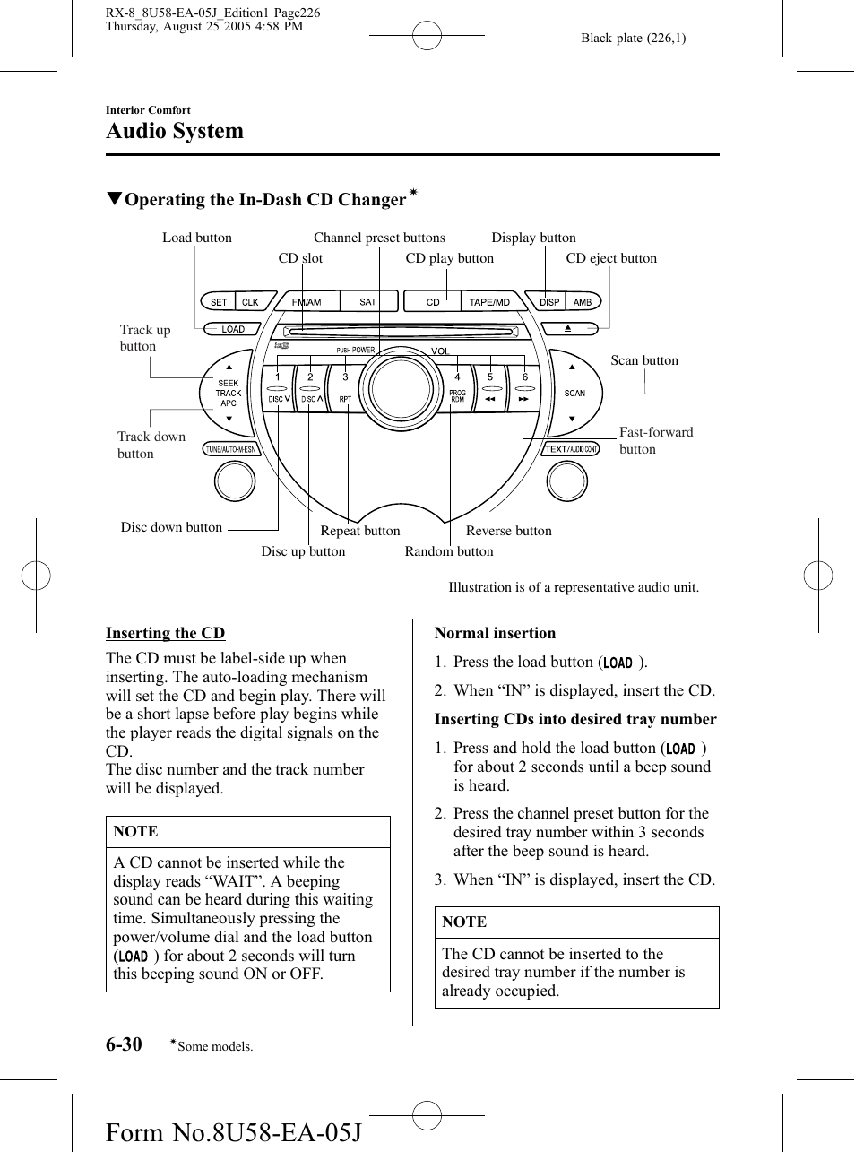 Audio system | Mazda 2006 RX-8 User Manual | Page 226 / 434