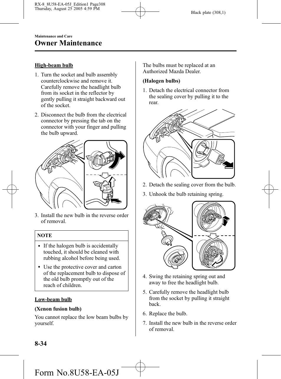 Owner maintenance | Mazda 2006 RX-8 User Manual | Page 308 / 434