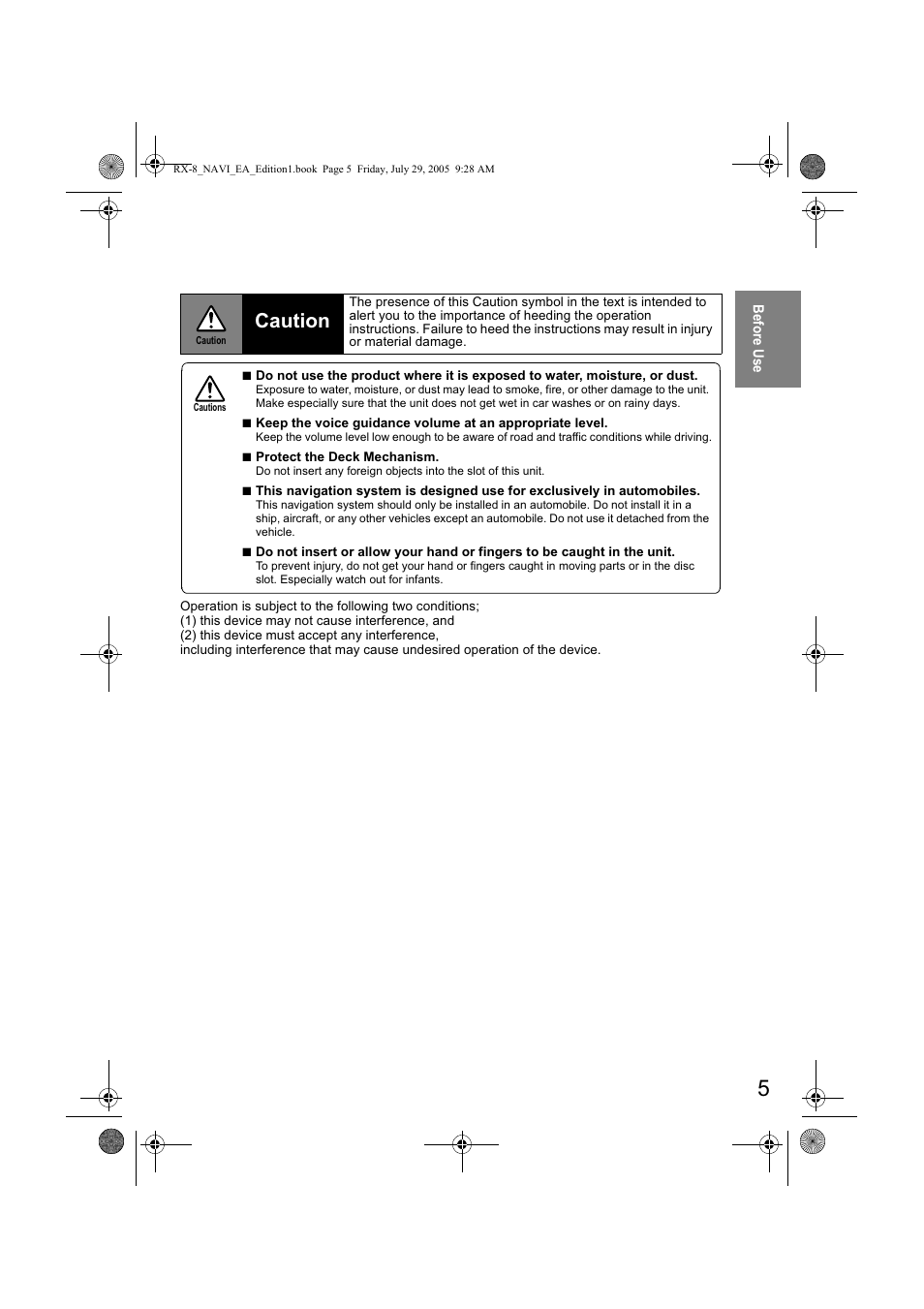 Dxwlrq | Mazda 2006 RX-8 User Manual | Page 385 / 434