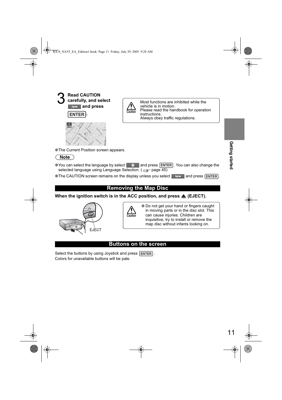 5hprylqj wkh 0ds 'lvf, Xwwrqv rq wkh vfuhhq | Mazda 2006 RX-8 User Manual | Page 391 / 434