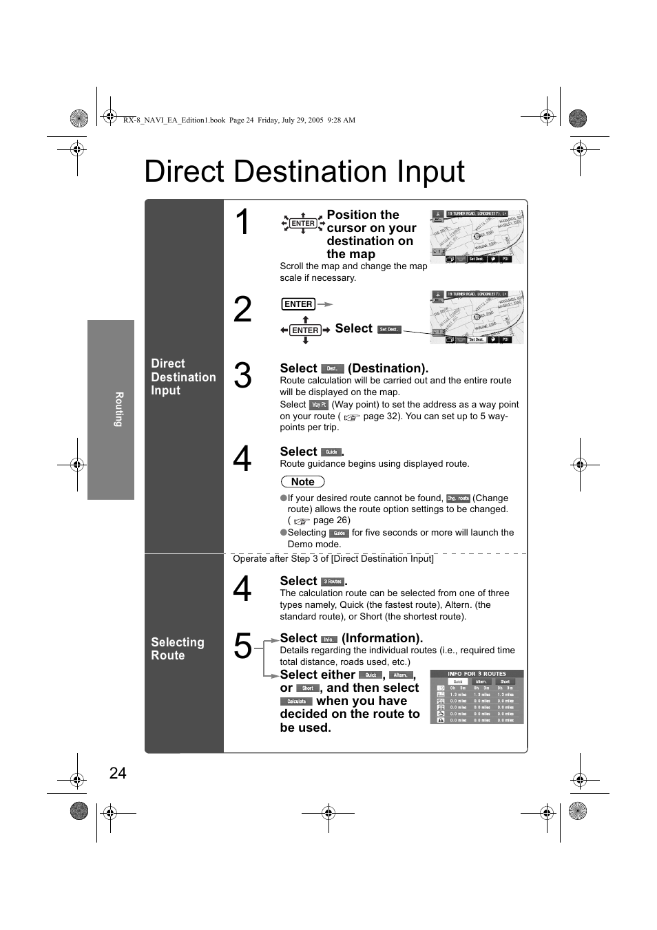 Luhfw 'hvwlqdwlrq ,qsxw | Mazda 2006 RX-8 User Manual | Page 404 / 434