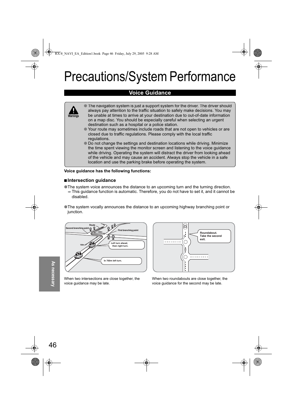 3uhfdxwlrqv6\vwhp 3huirupdqfh, 9rlfh *xlgdqfh | Mazda 2006 RX-8 User Manual | Page 426 / 434