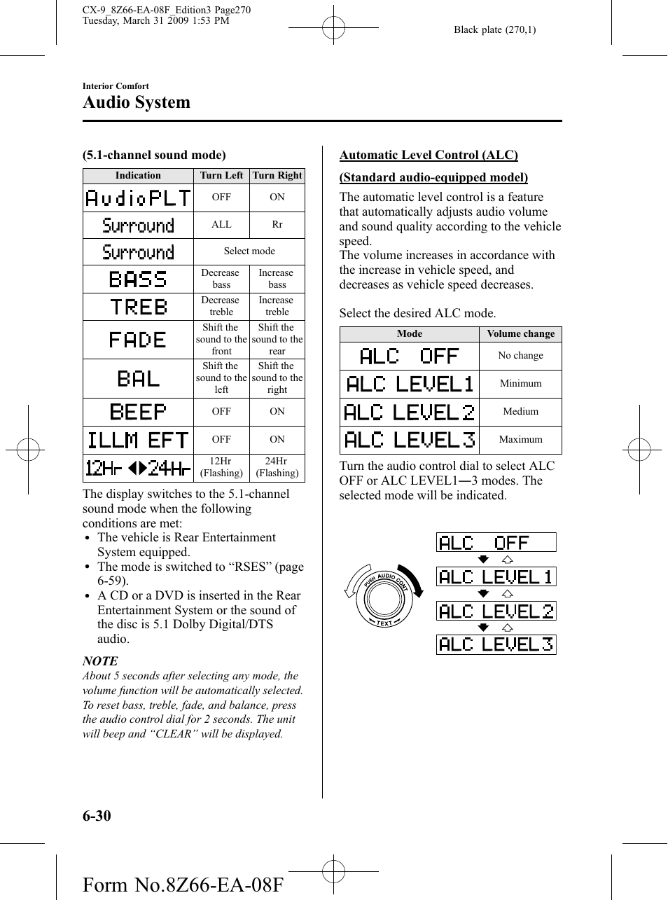 Audio system | Mazda 2009 CX-9 User Manual | Page 270 / 538